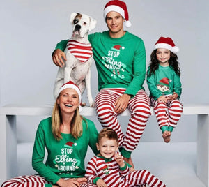 Stop Elfing Around Christmas Pajamas