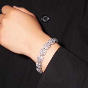 Square Link Ice Bracelet