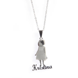 Name and photo necklace